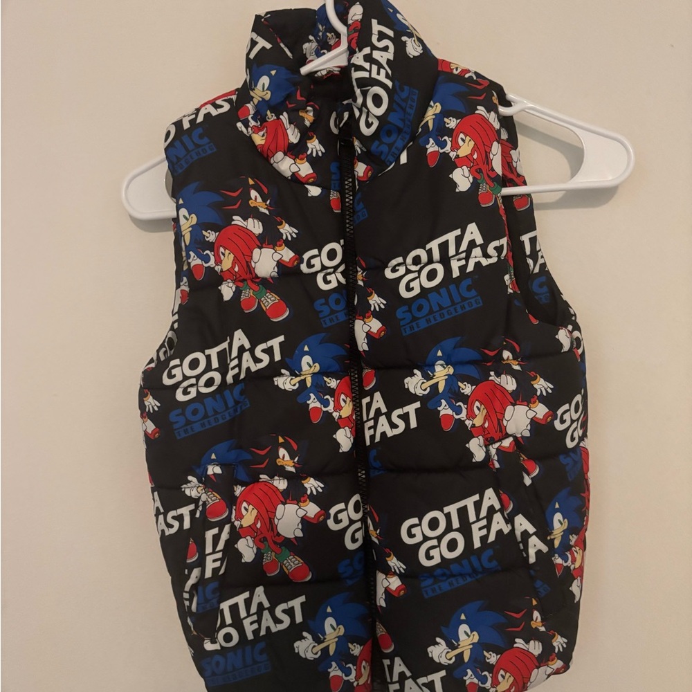Sonic the Hedgehog Kids Puffer Vest - Black
